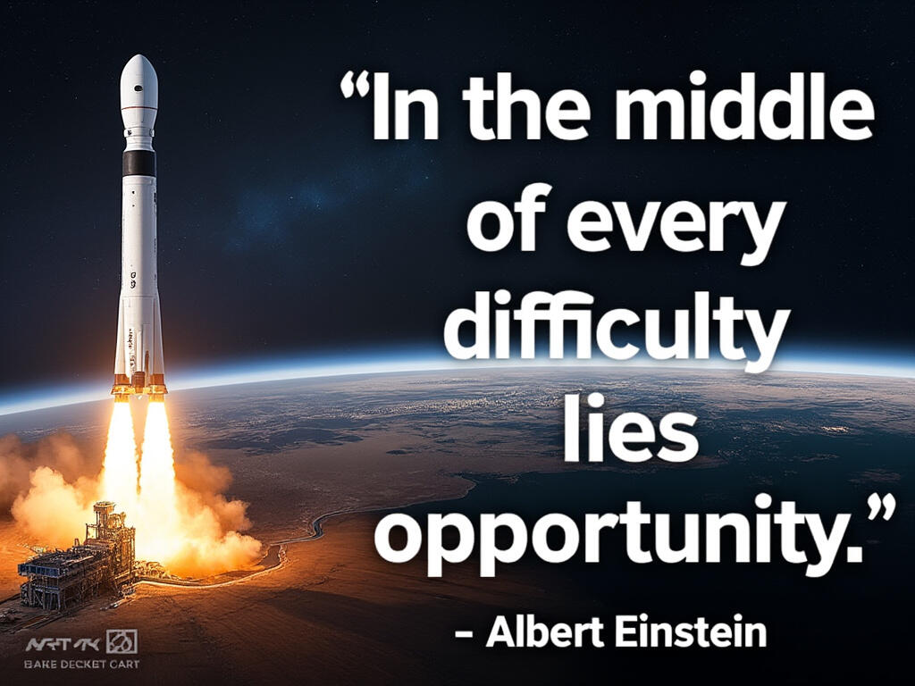 Image for : In the middle of every difficulty lies opportunity.