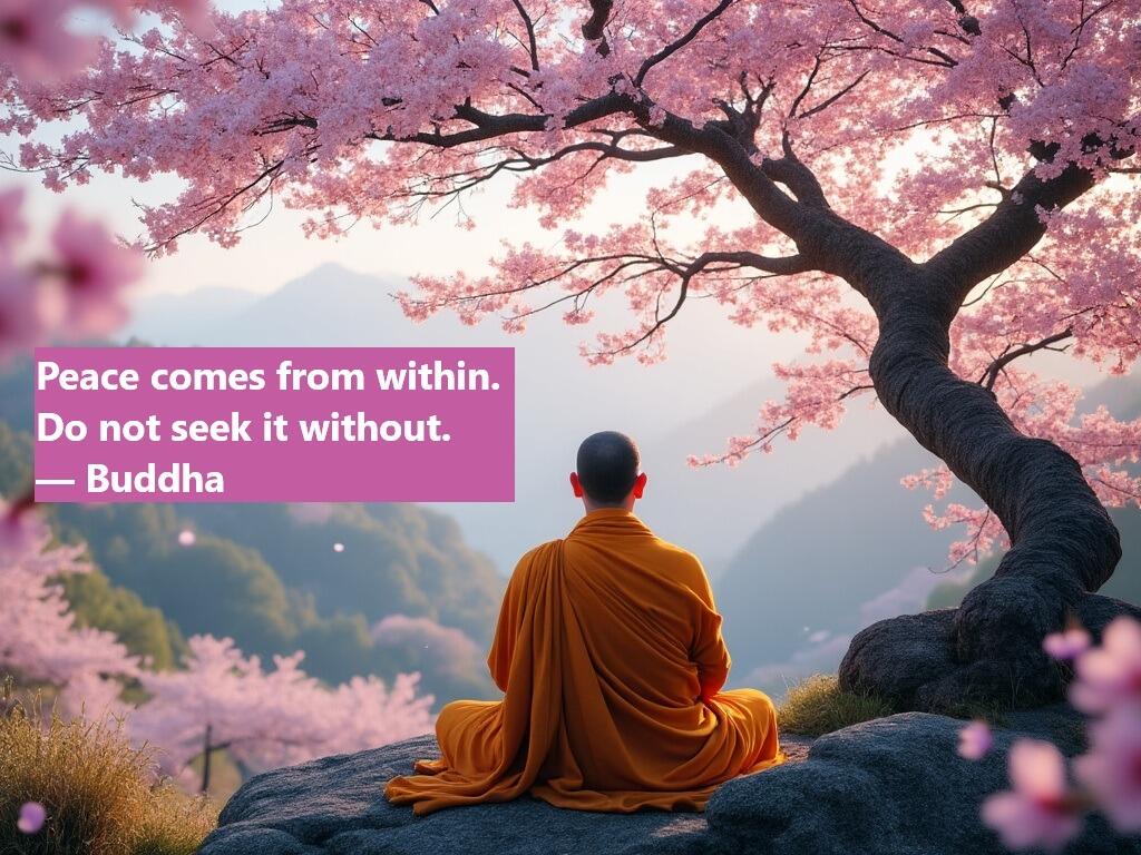 Image for : Peace comes from within. Do not seek it without.