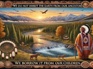 Image for : We do not inherit the earth from our ancestors, we borrow it from our children.