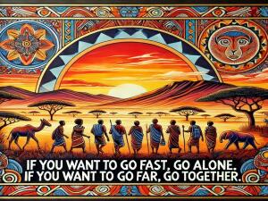 Image for : If you want to go fast, go alone. If you want to go far, go together.