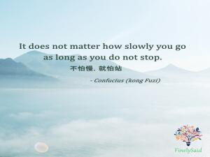 Image for : It does not matter how slowly you go as long as you do not stop.